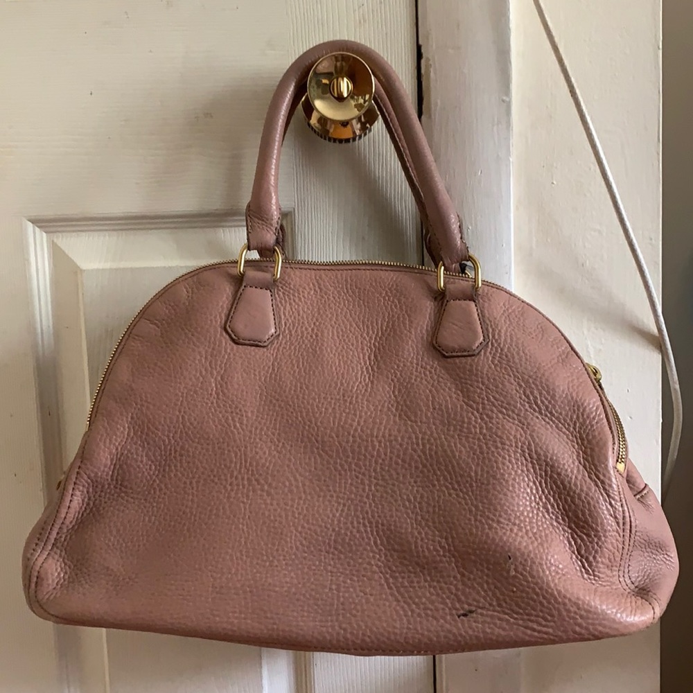 J. crew pale pink leather satchel